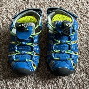 Boys Blue and Lime Green Outdoor Shoes